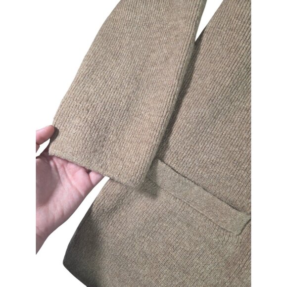J Crew Wool Blend Cocoon Sweater Blazer Beige Cardigan Sz M Quiet Luxury Cozy - Picture 7 of 10